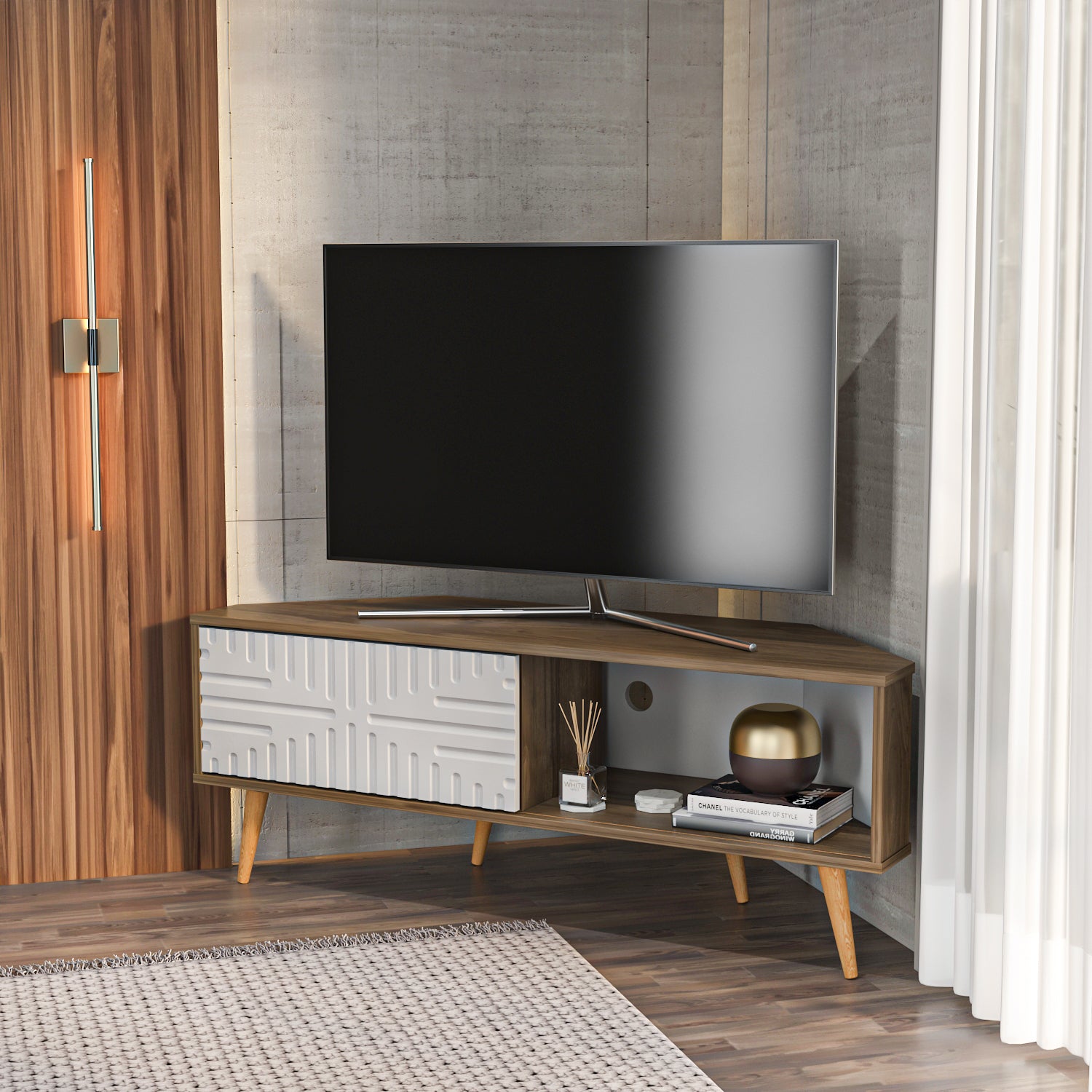 Mora 55'' Corner TV Stand for 65'' TVs
