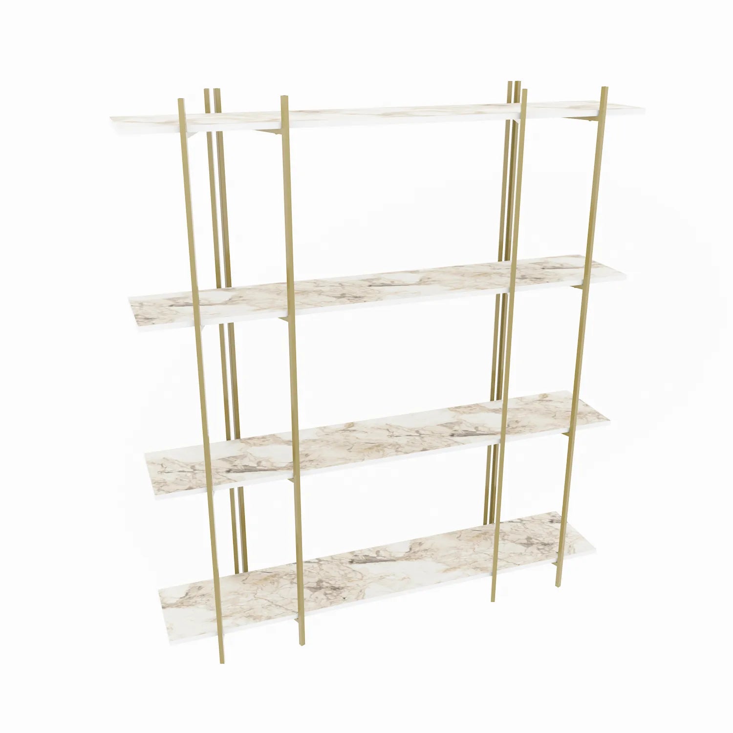 Moss 71" Tall Metal Wood Bookcase | Bookshelf | Display Unit