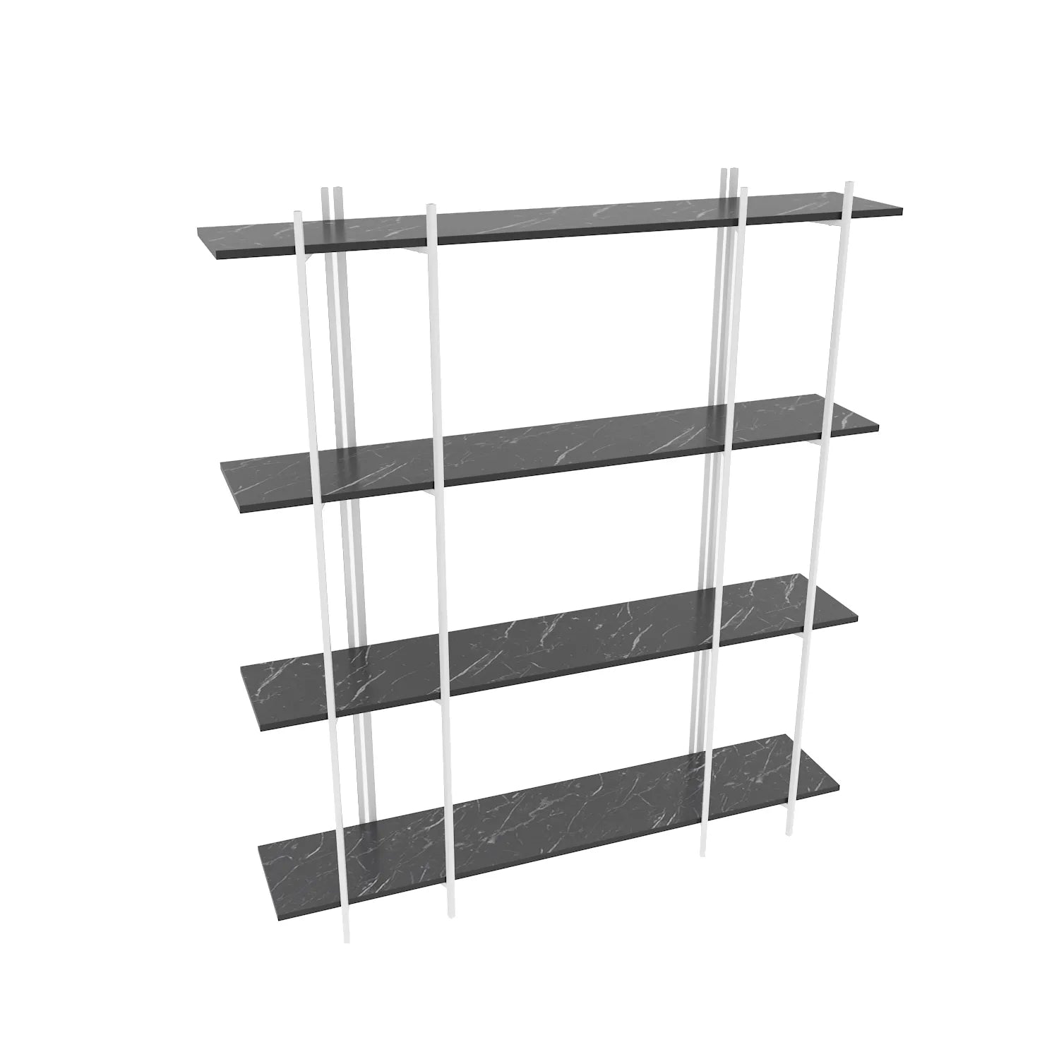 Moss 71" Tall Metal Wood Bookcase | Bookshelf | Display Unit
