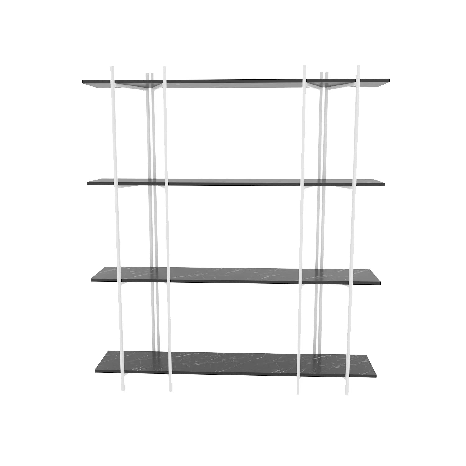 Moss 71" Tall Metal Wood Bookcase | Bookshelf | Display Unit