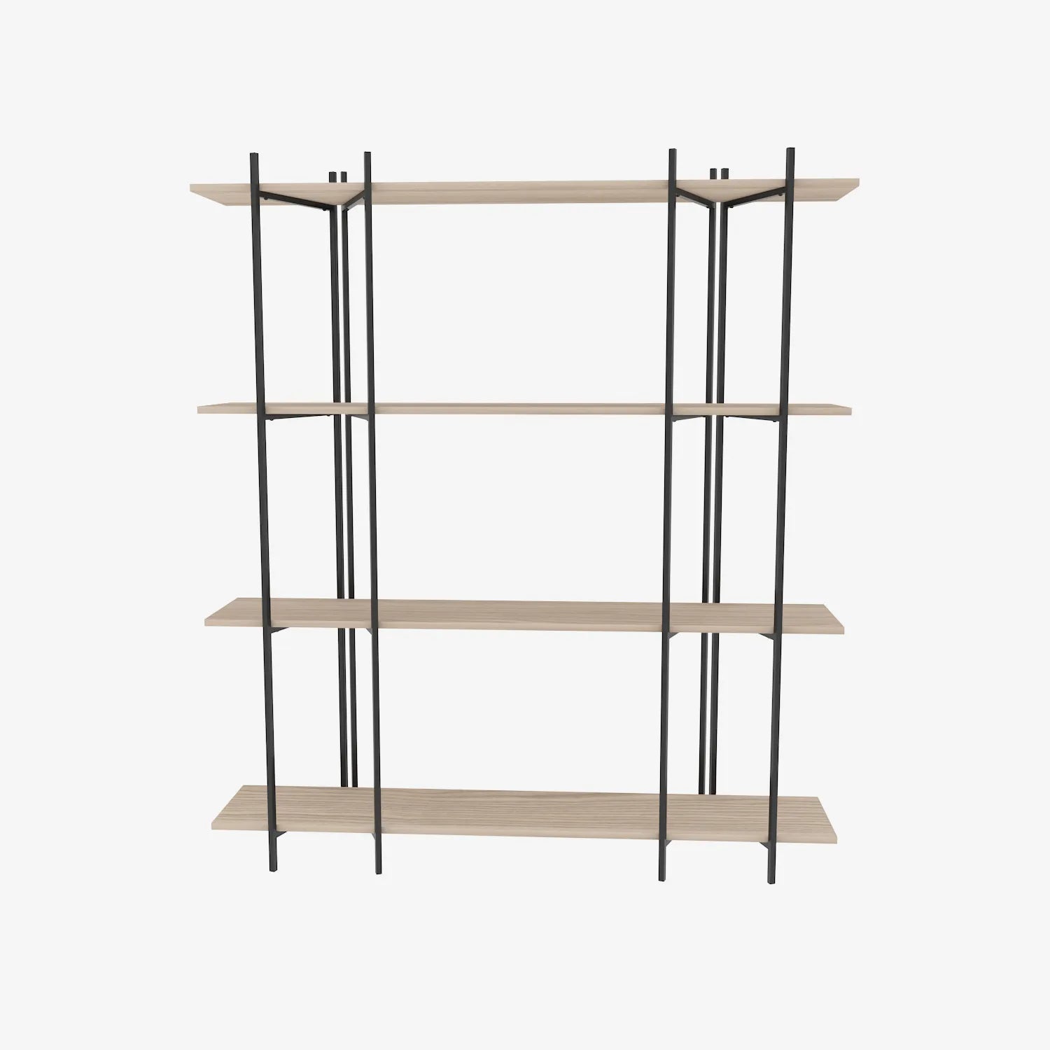 Moss 71" Tall Metal Wood Bookcase | Bookshelf | Display Unit