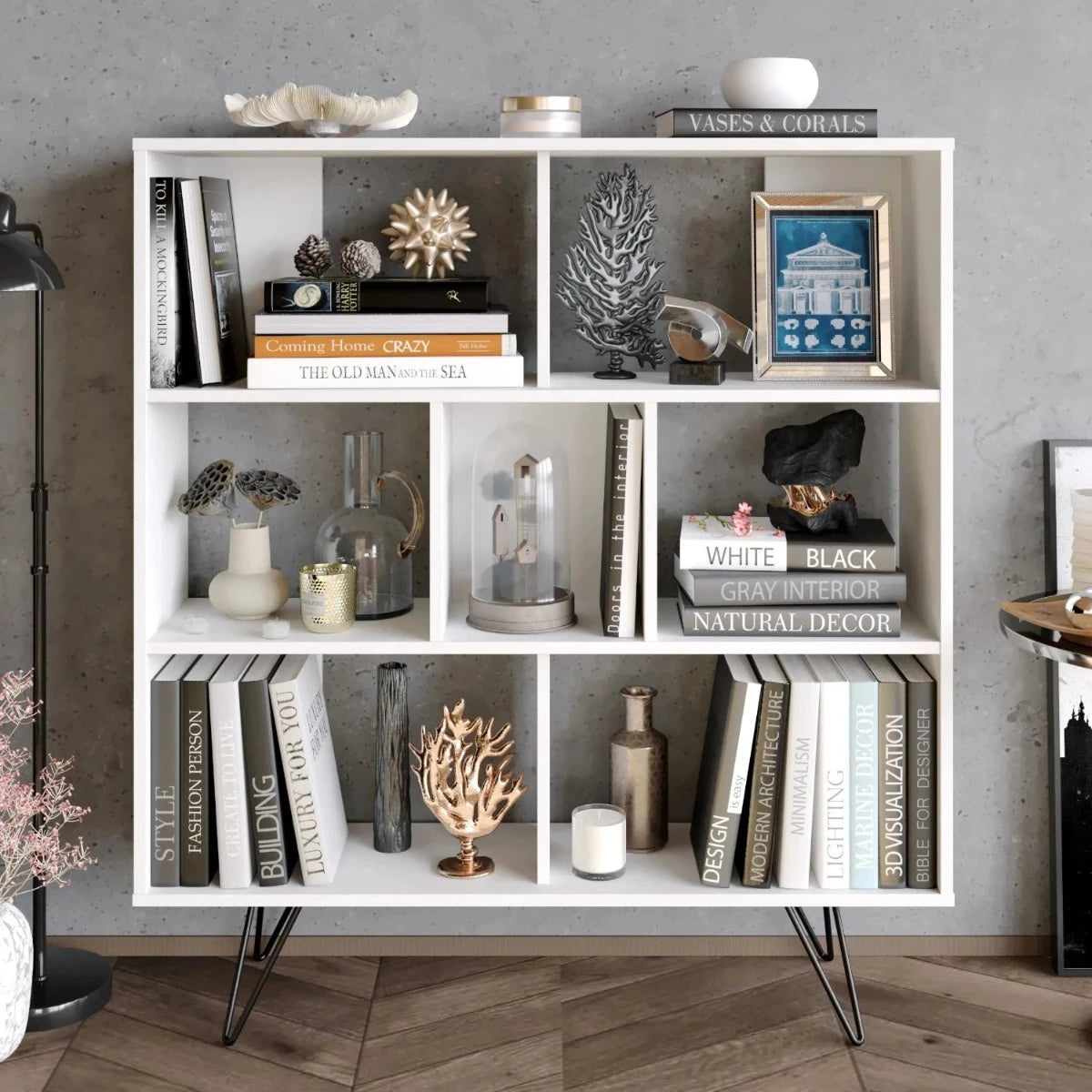 mistico bookcase white front