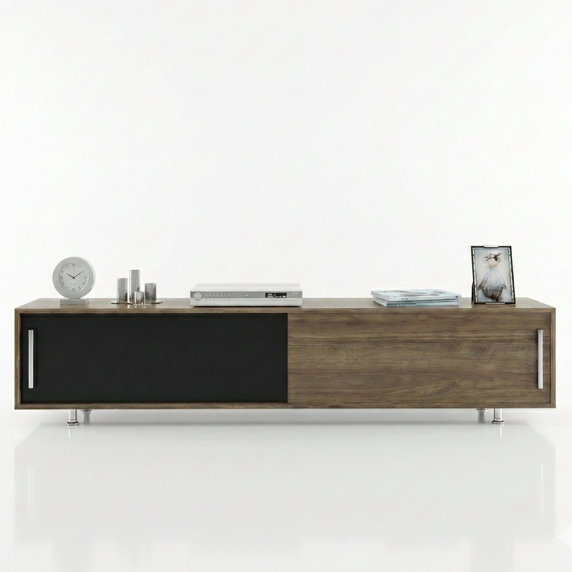 Nehir 71 Wide Sliding Door Low Profile TV Stand