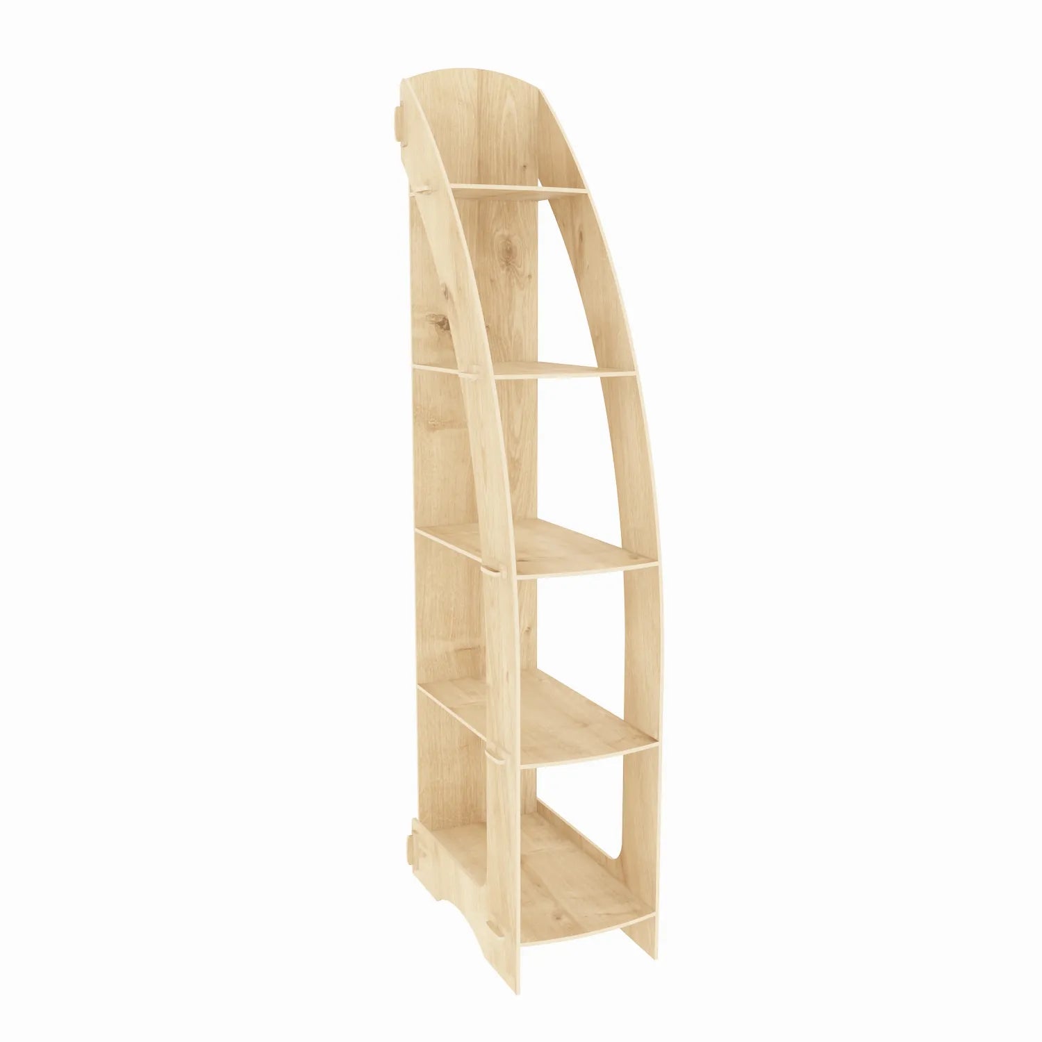 Orsa 71" Tall MDF Corner Bookcase | Bookshelf | Display Unit