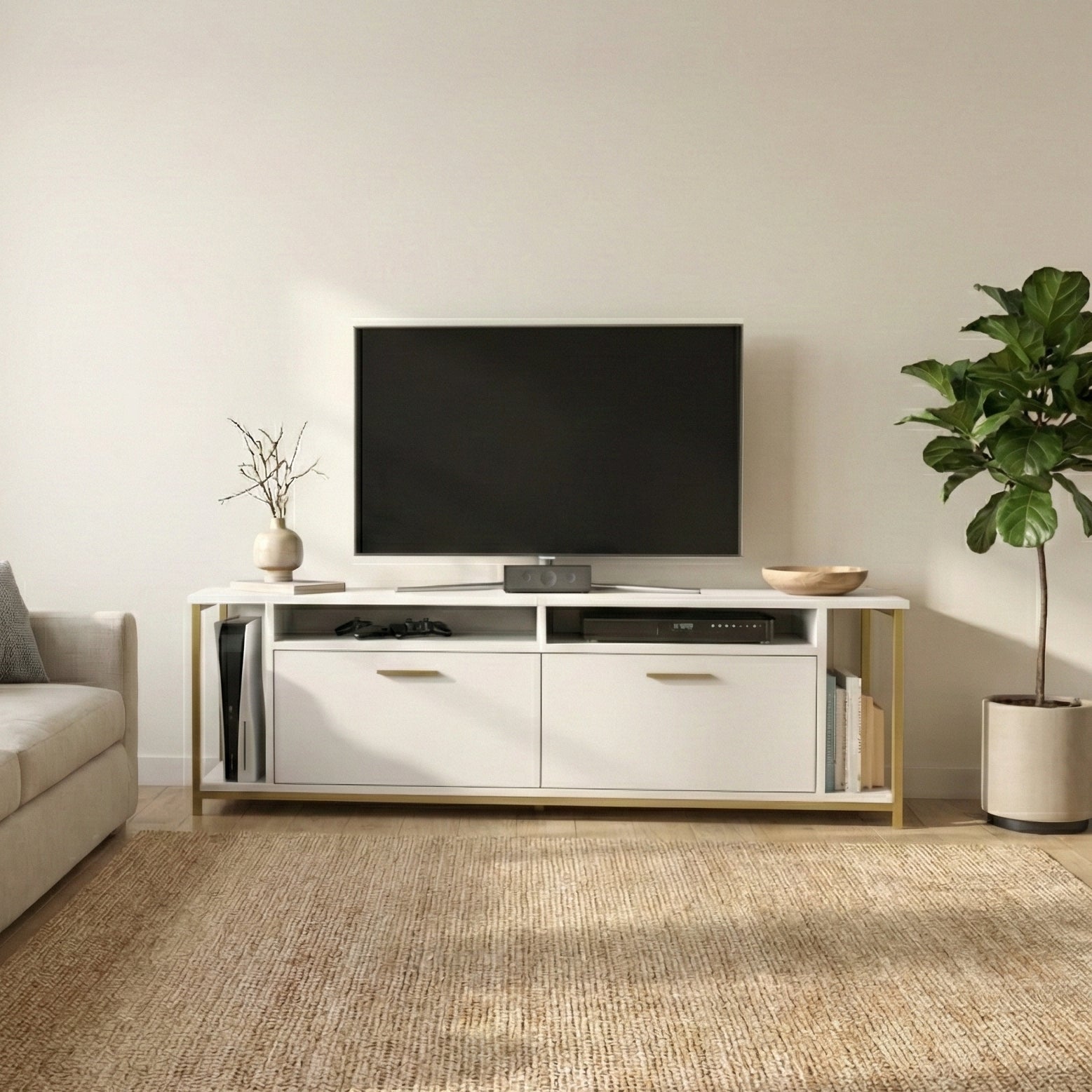 Omar 63" Wide TV Stand & Media Console for TVs up to 72"