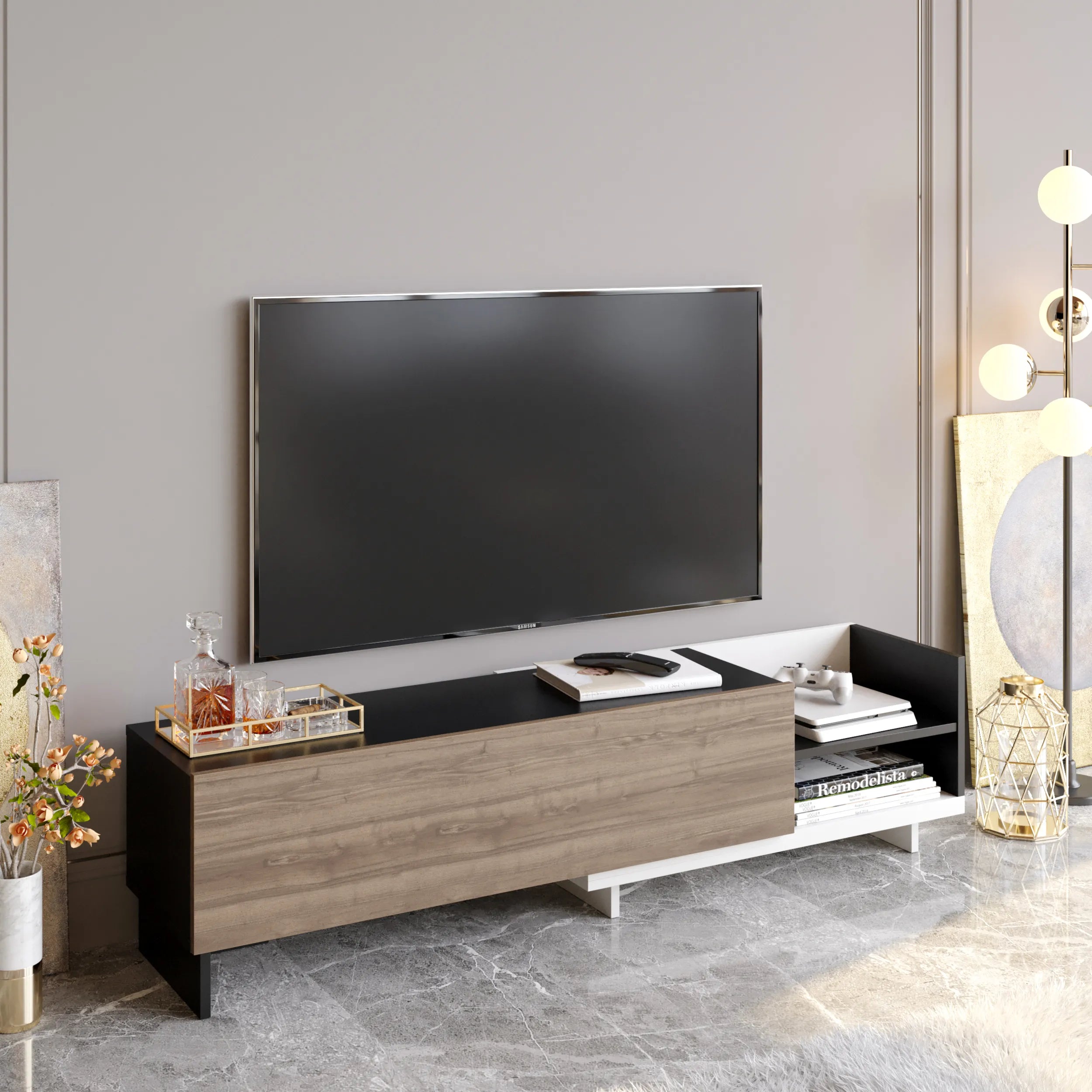 Parion 65" Wide TV Stand and Media Console for TVs up to 65"