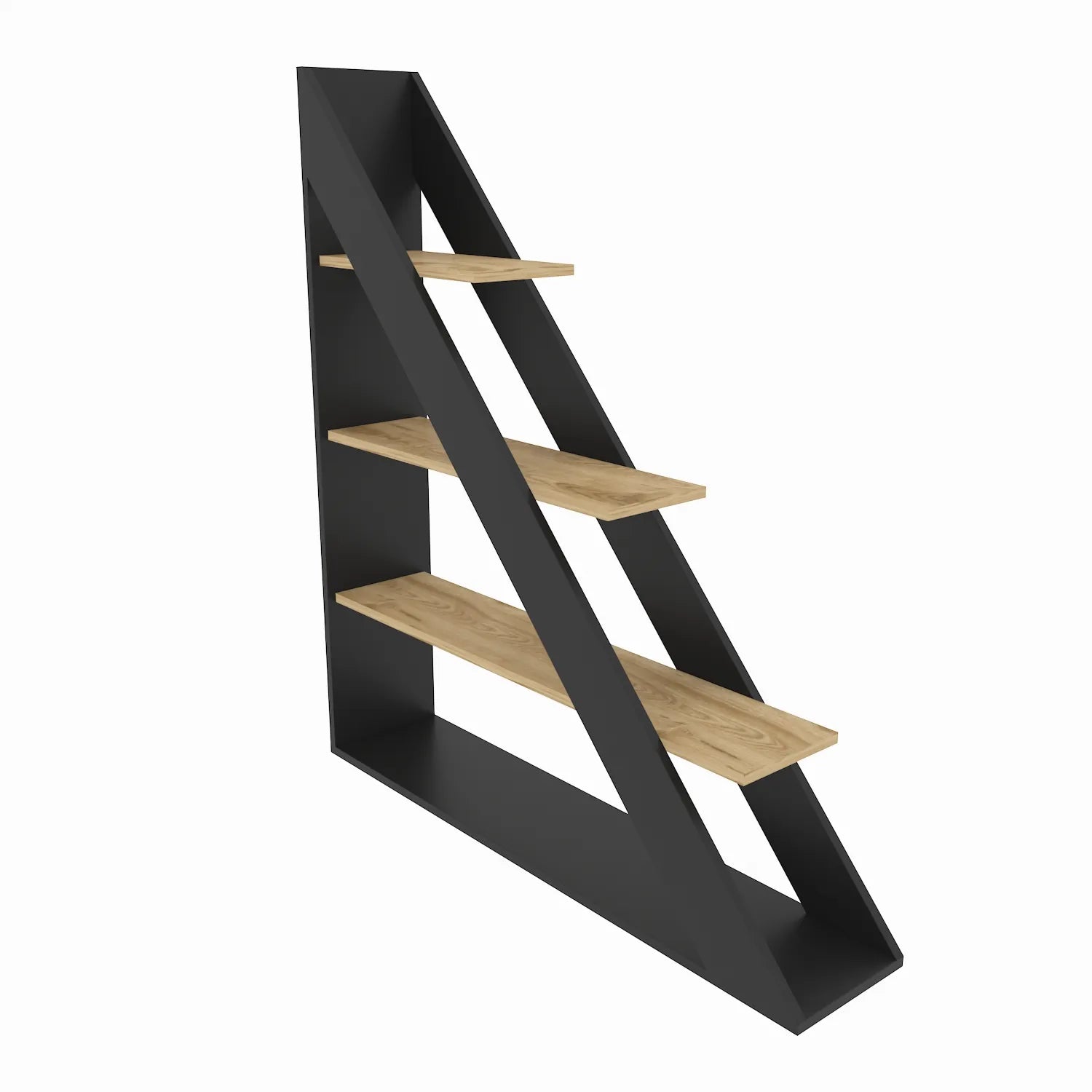 Pisagor 52" Tall Geometric Ladder Bookcase