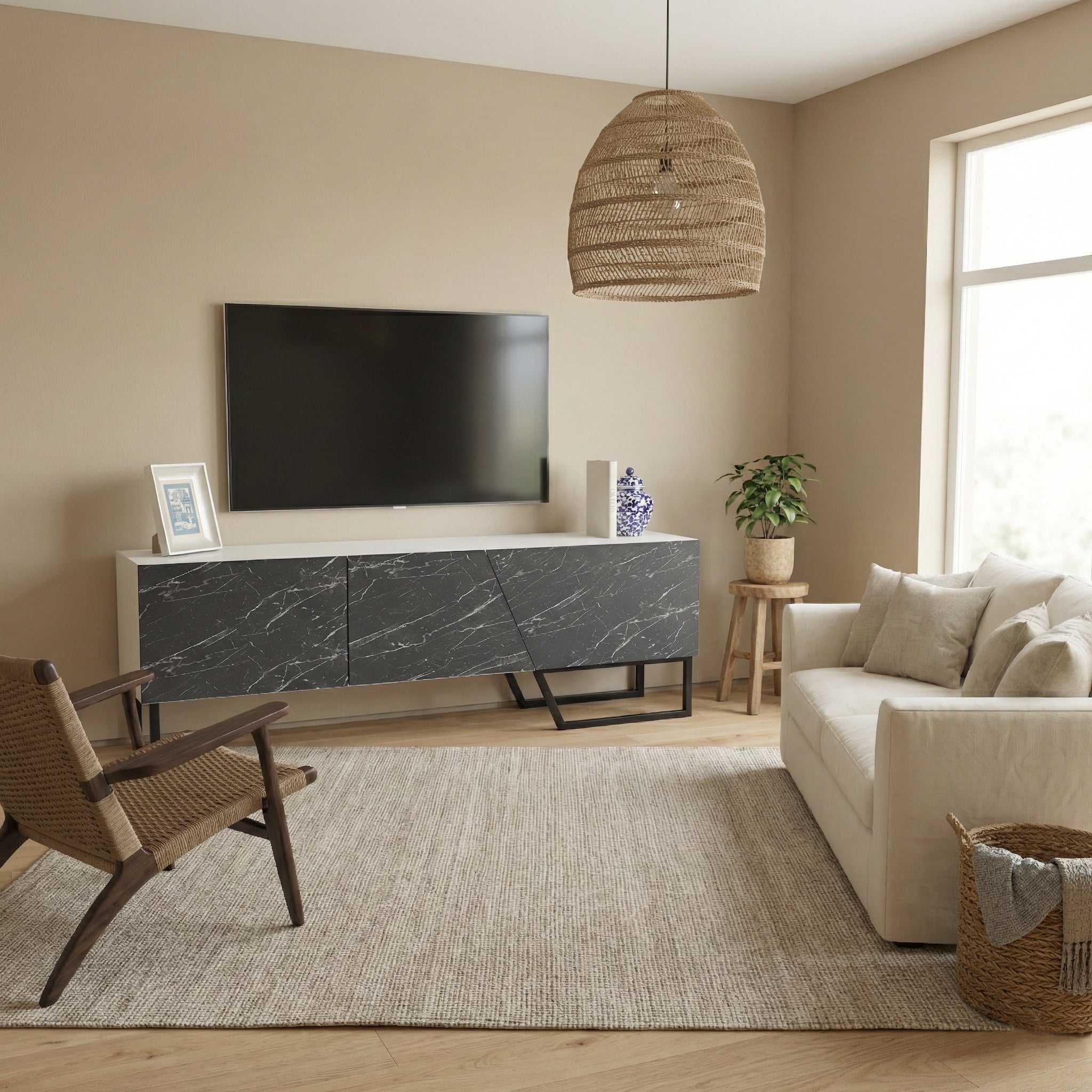 Parla 59" Modern TV Stand & Media Console for TVs up to 65"