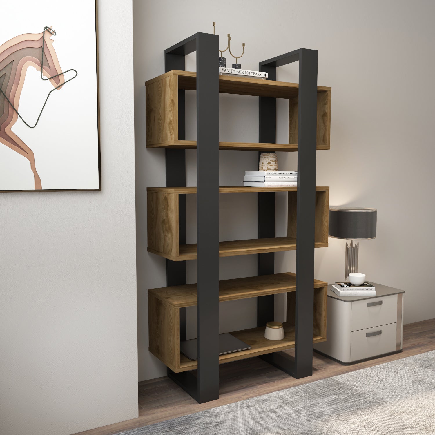 Reina 59" Tall Bookcase