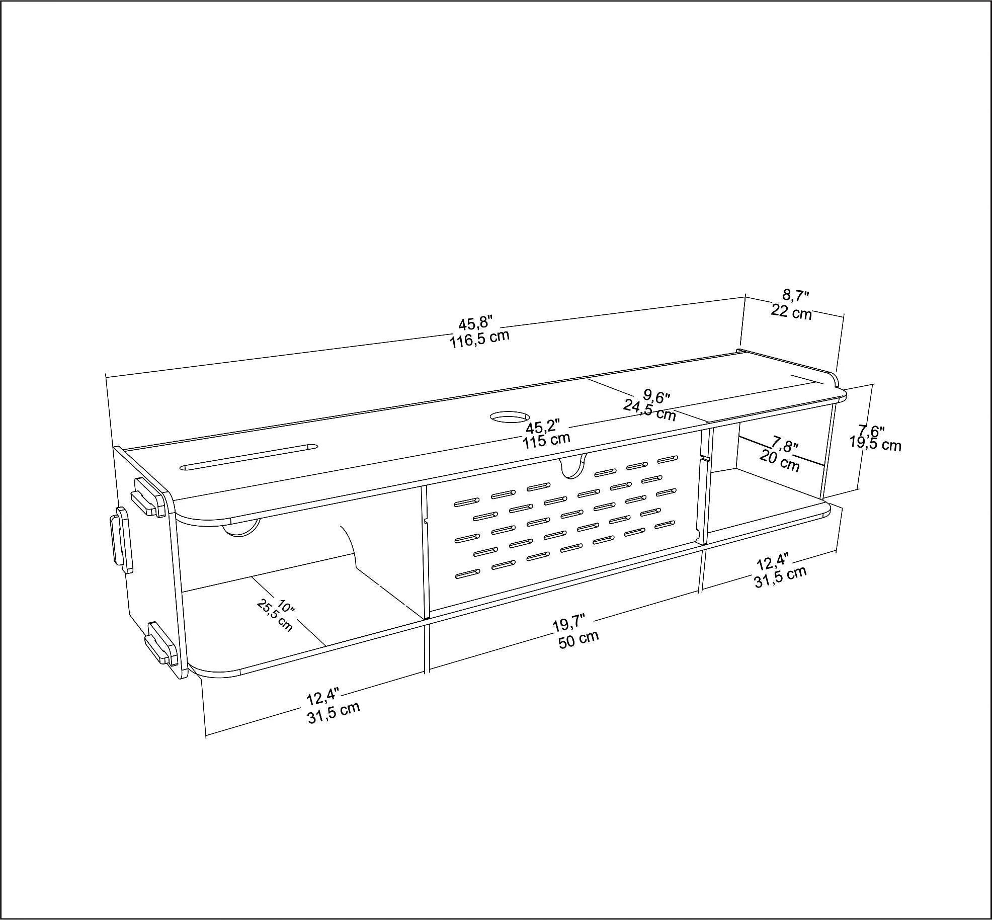 Sima 46" Wide Floating TV Stand and Media Console