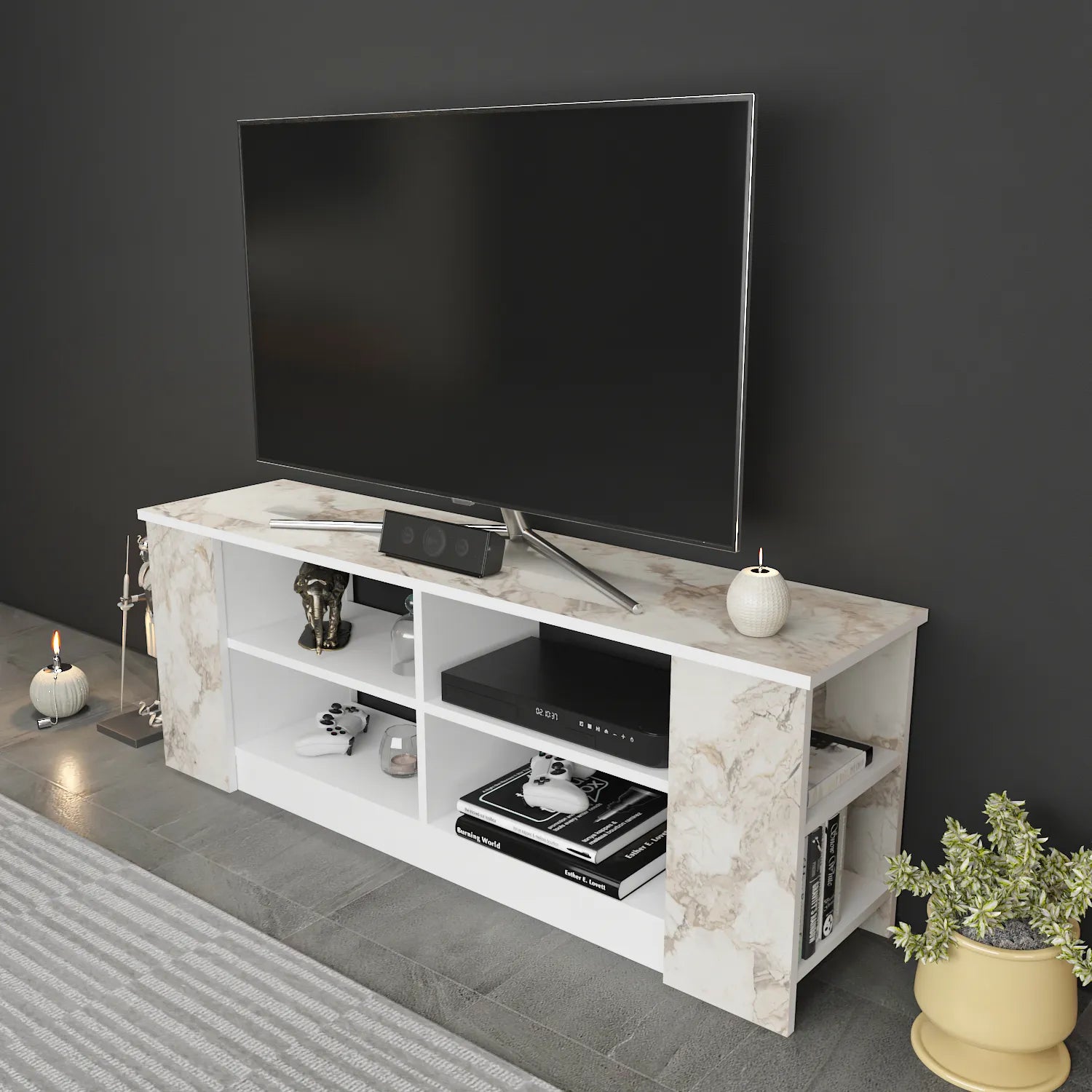 Space 55" Wide TV Stand for TVs up to 65'' | Media Console