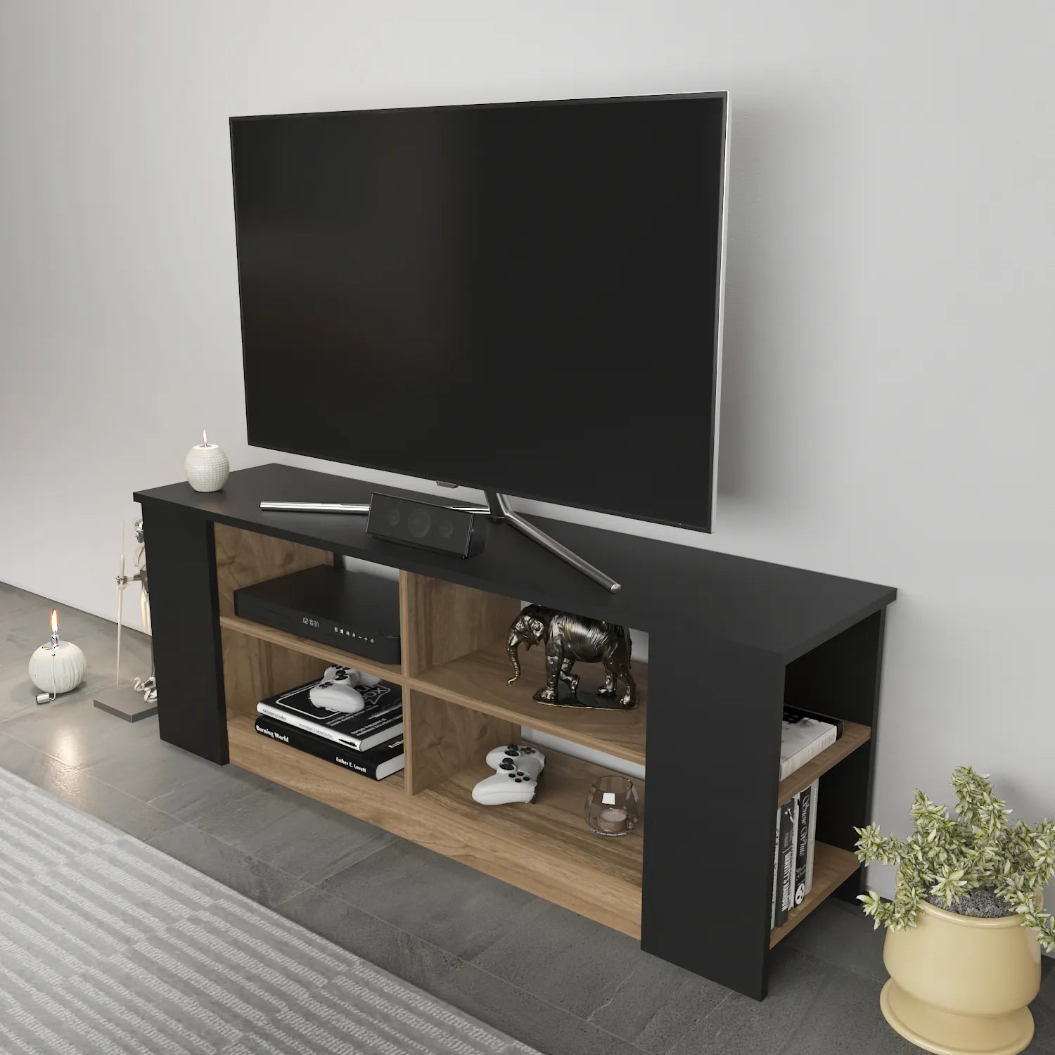 Space 55" Wide TV Stand for TVs up to 65'' | Media Console