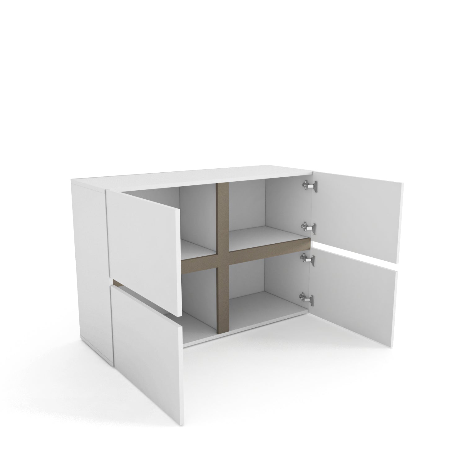 Strong Modern 4-Door Storage Cabinet Bedroom Organizer