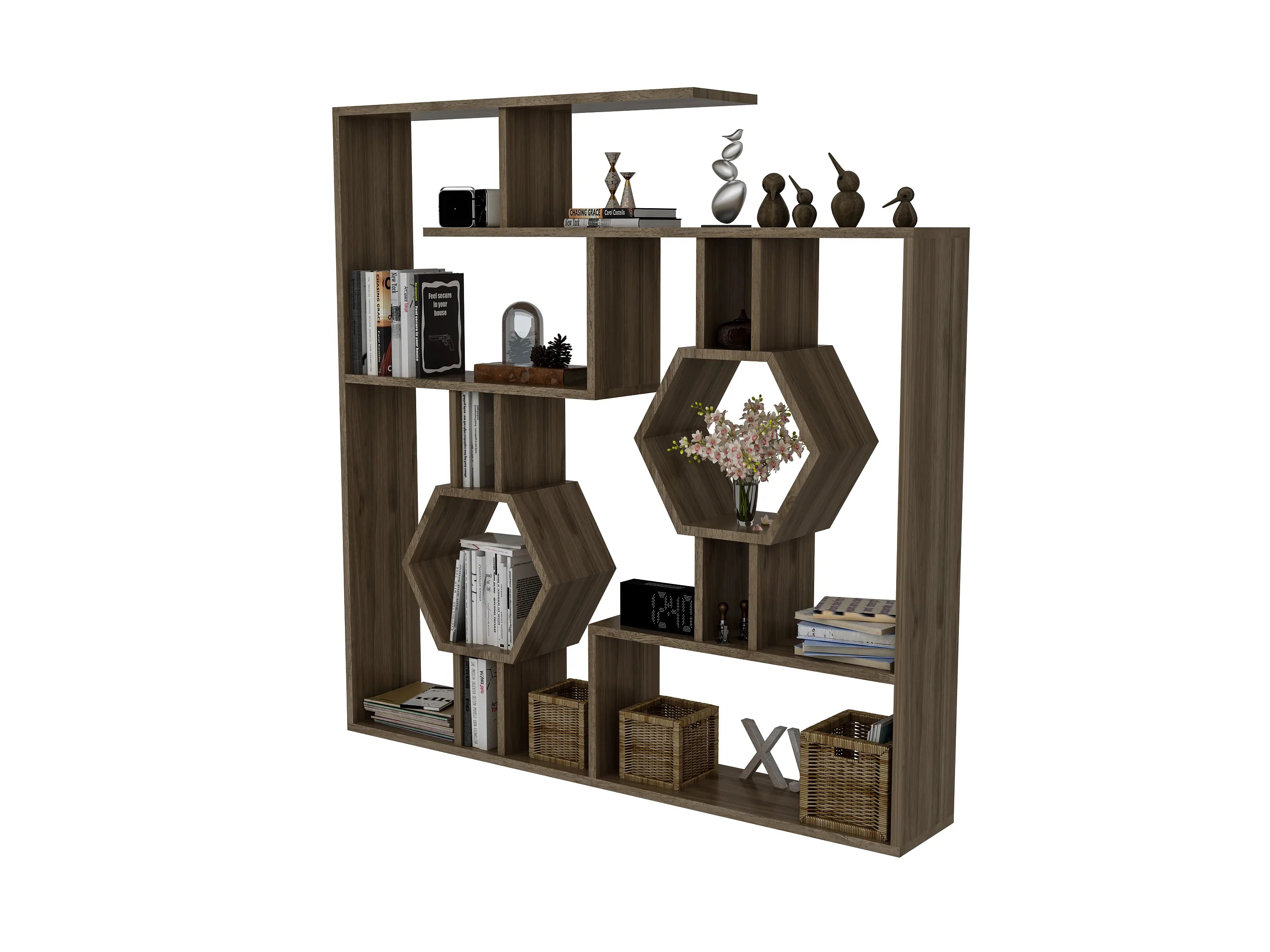 Tamara 53" Tall Geometric Bookcase