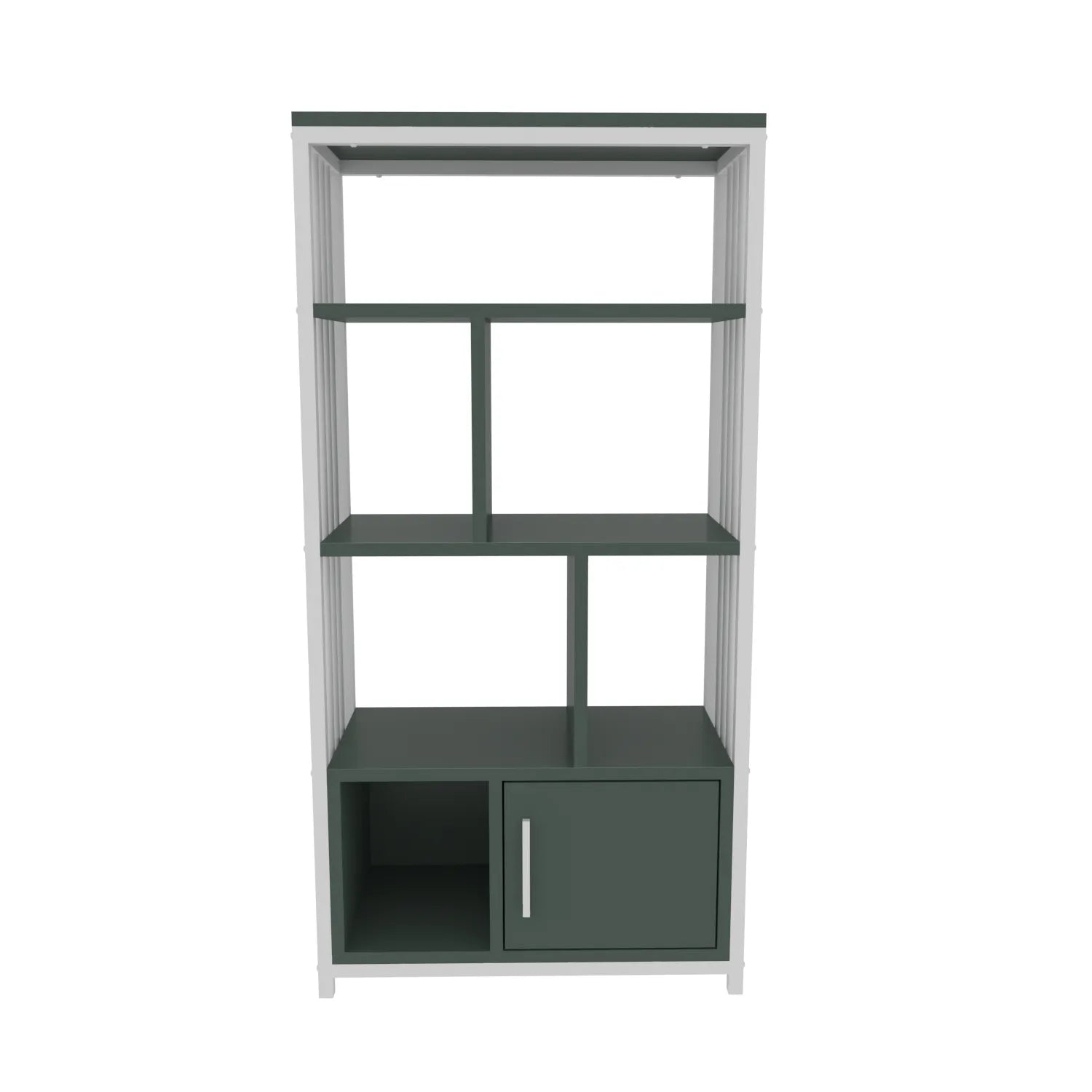 Valero 47" Tall Metal Wood Bookcase