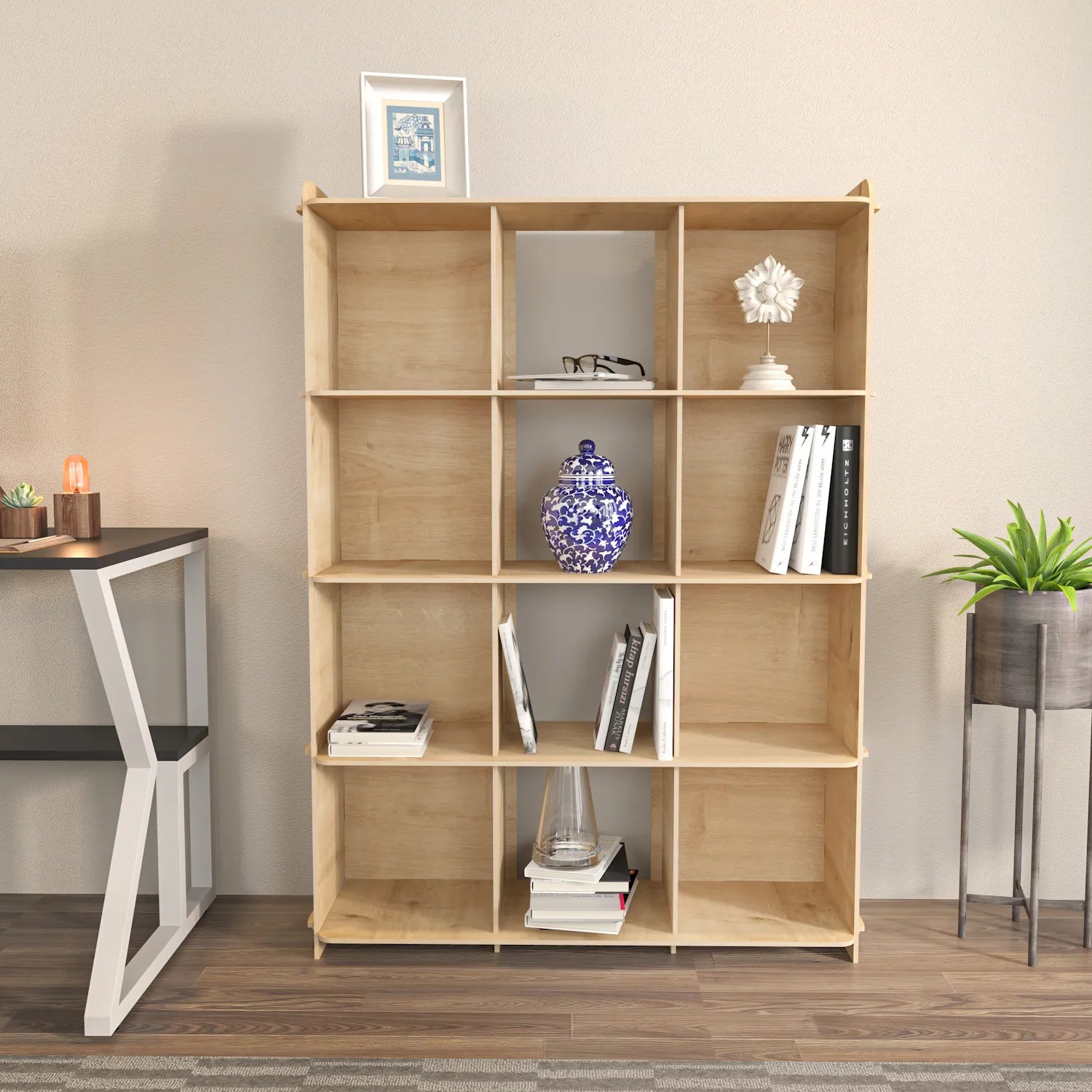 Zimba 52" Tall MDF Bookcase | Bookshelf | Display Unit