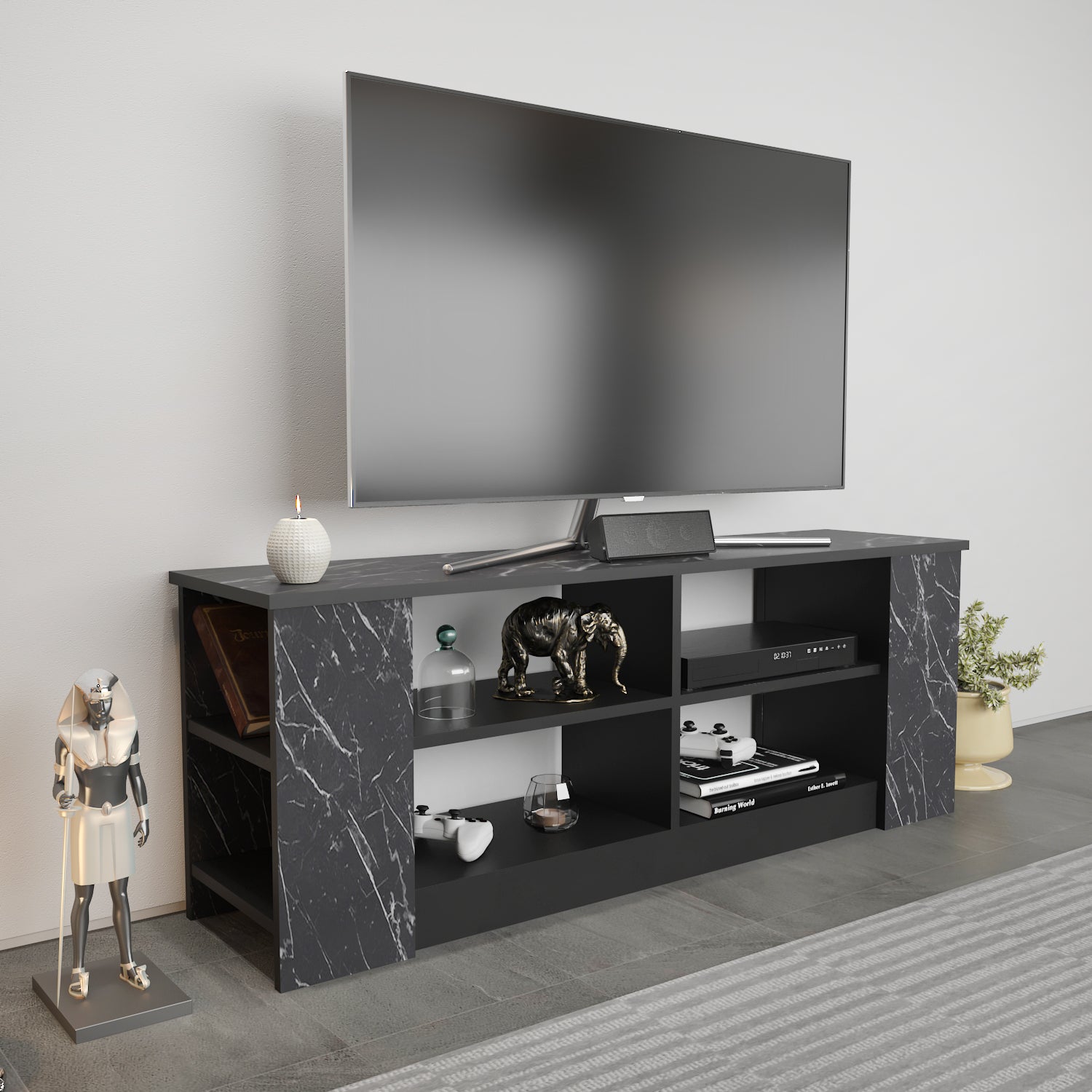 SPACE TV STAND SAPPHIRE OAK