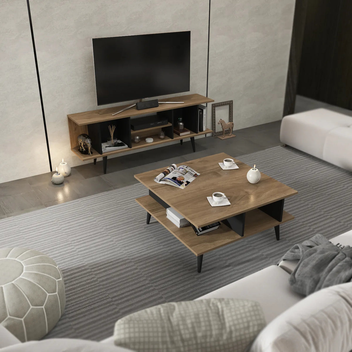 Akya 63 inch Wide TV Stand Media Console for TVs up to 72 inch Akya 63 inch Wide TV Stand Media Console for TVs up to 72 inch