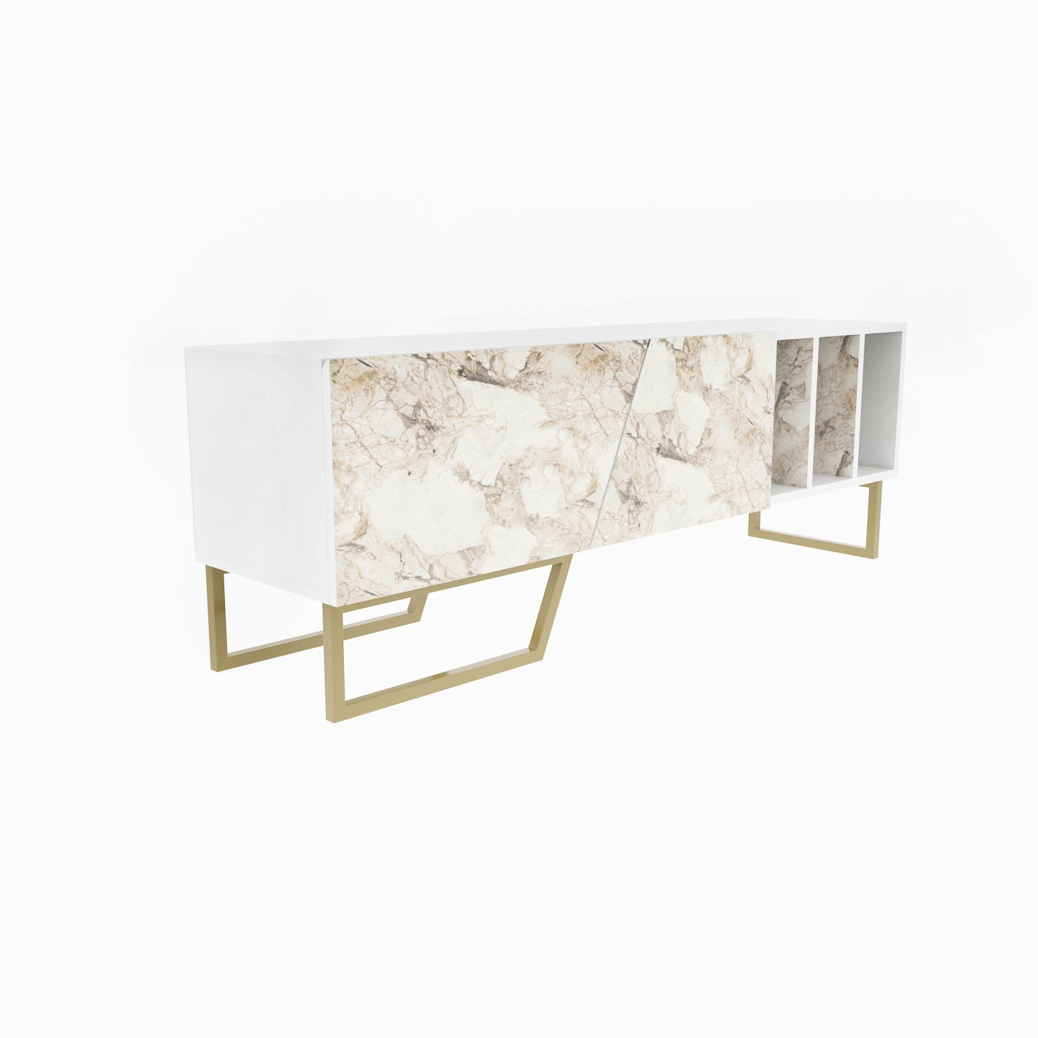 Linossa 59" Modern TV Stand Media Console fits TVs up to 65"