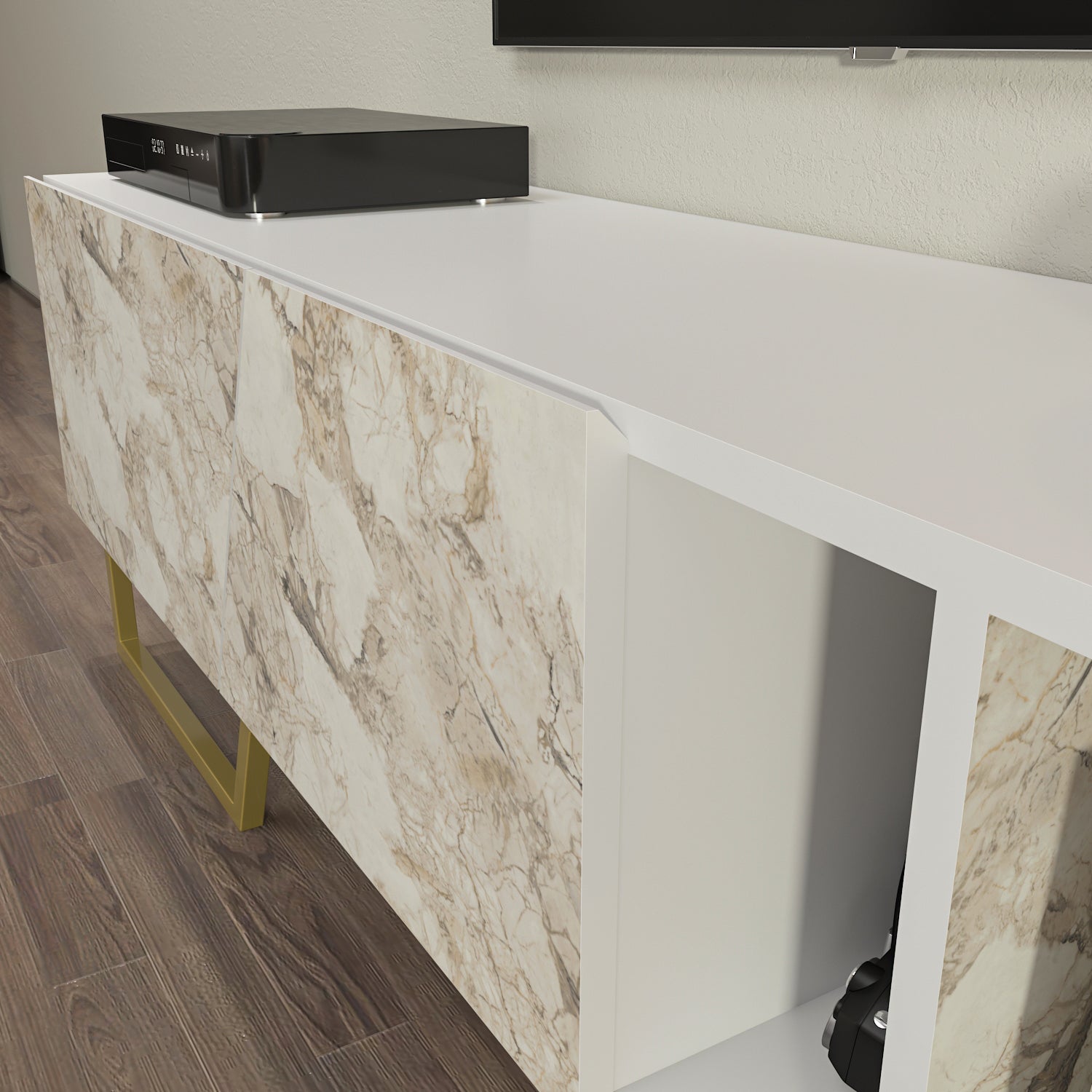 Linossa 59" Modern TV Stand Media Console fits TVs up to 65"