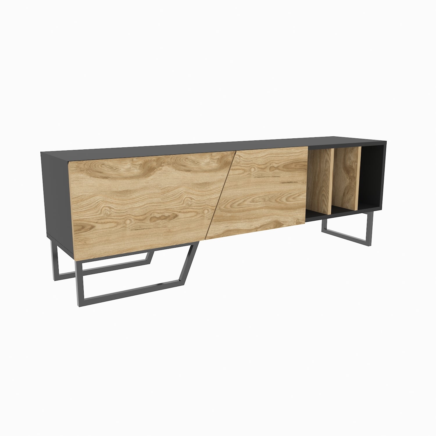 Linossa 59" Modern TV Stand Media Console fits TVs up to 65"