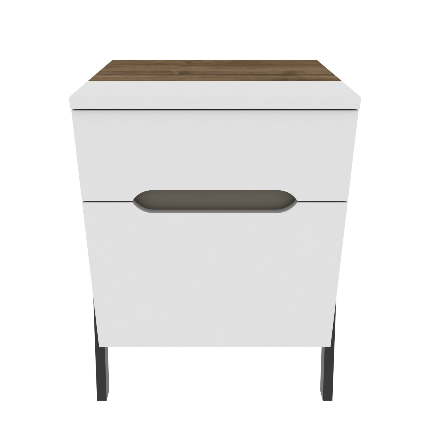 Neva Nightstand with Metal Legs