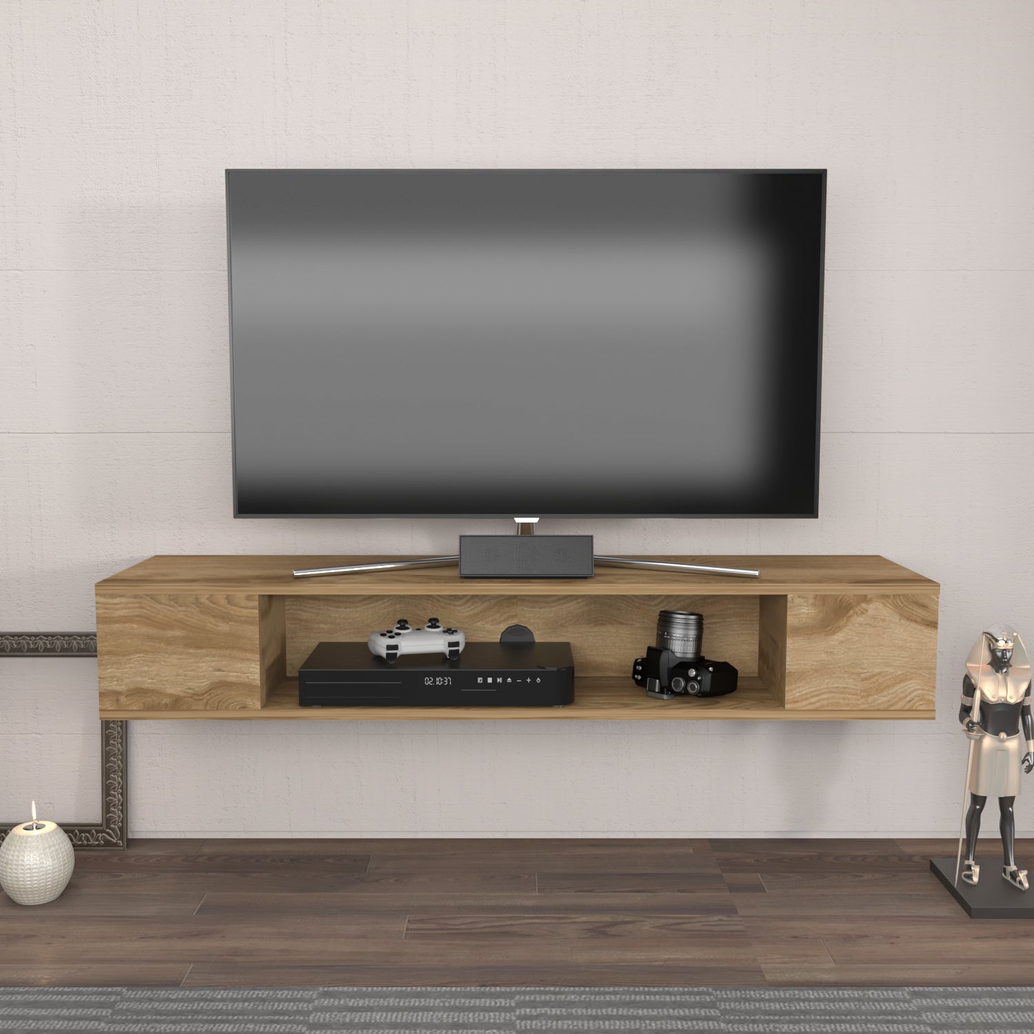 Decorotika Peti Floating TV Stand White