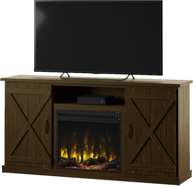 Castor 63 inch TV Stand with Fireplace for 70 inch TV | Media Console