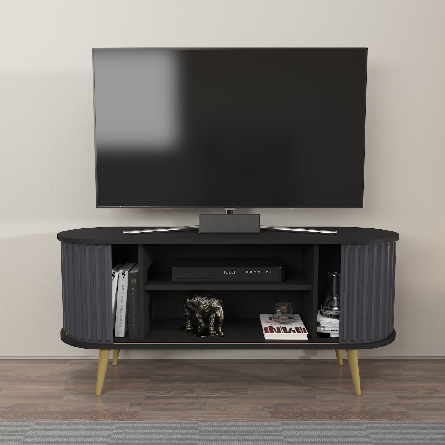 Store 55" Wide Oval TV Stand | Media Console