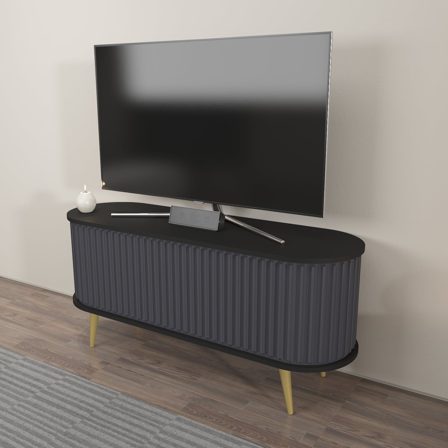 Store 55" Wide Oval TV Stand | Media Console