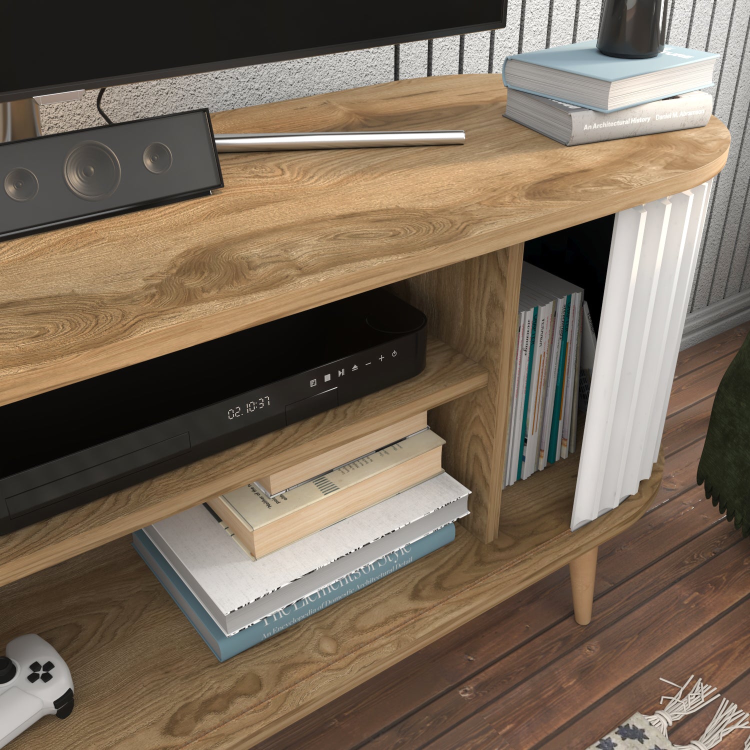 Store 55" Wide Oval TV Stand | Media Console