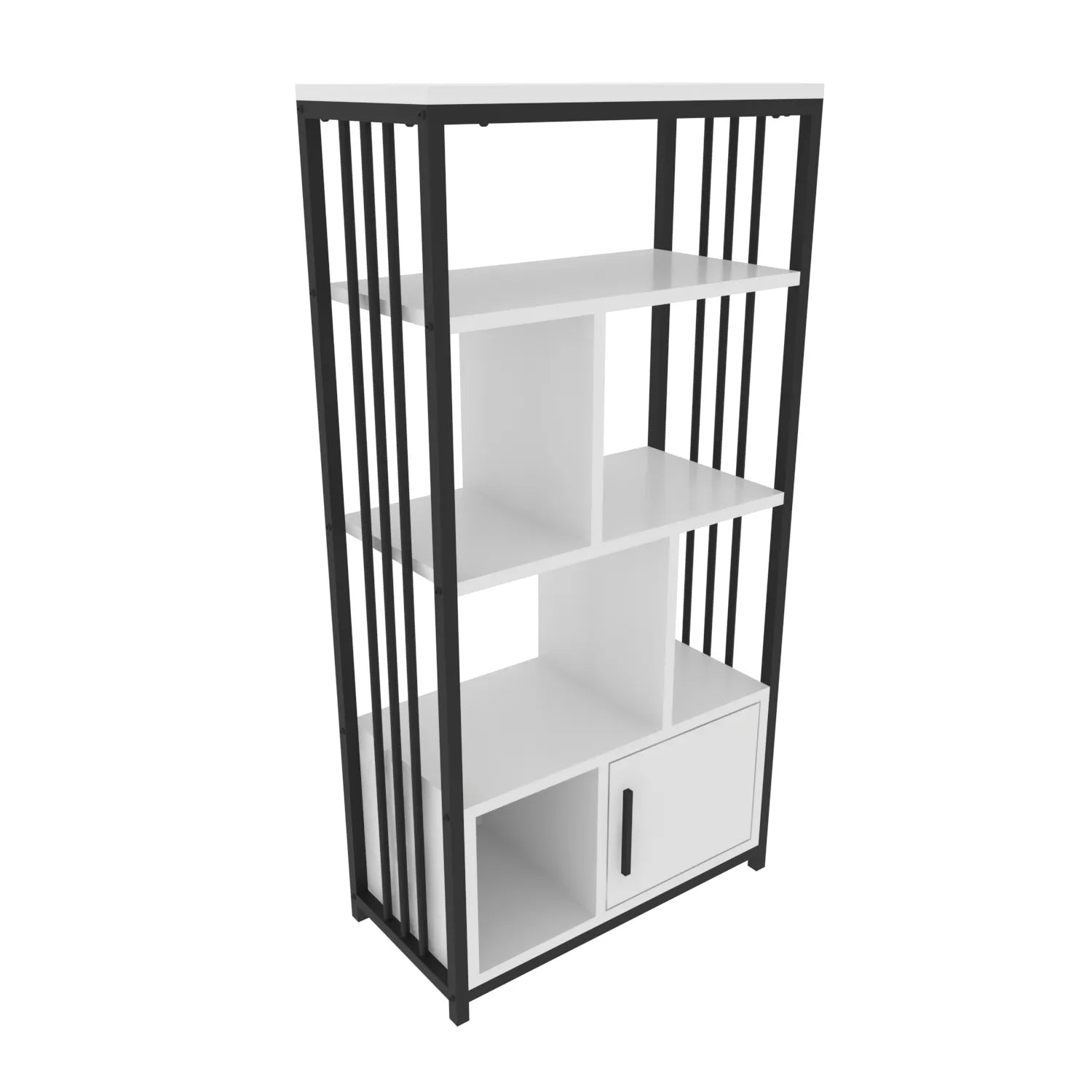 Falone Metal Bookcase  Metal bookcase, Metal bookshelf, Bookcase