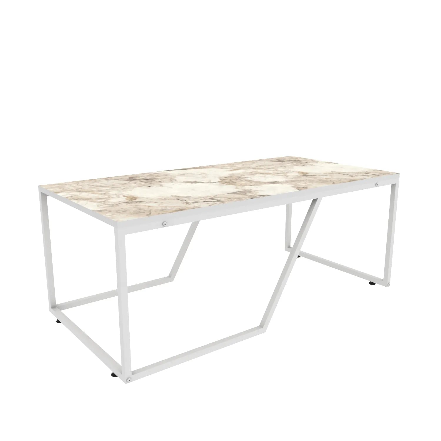 Wendy 47 inch Wide Coffee Coctail Table with Metal Frame