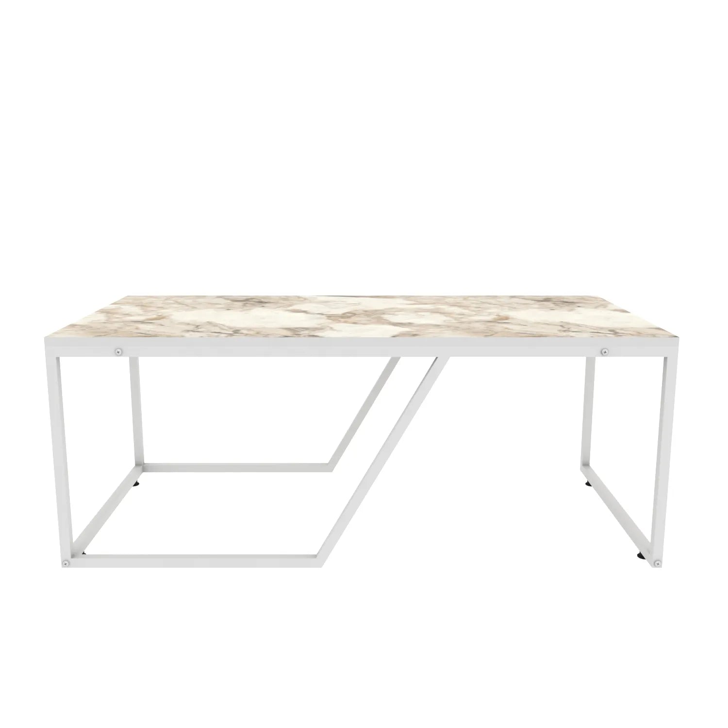 Wendy 47 inch Wide Coffee Coctail Table with Metal Frame