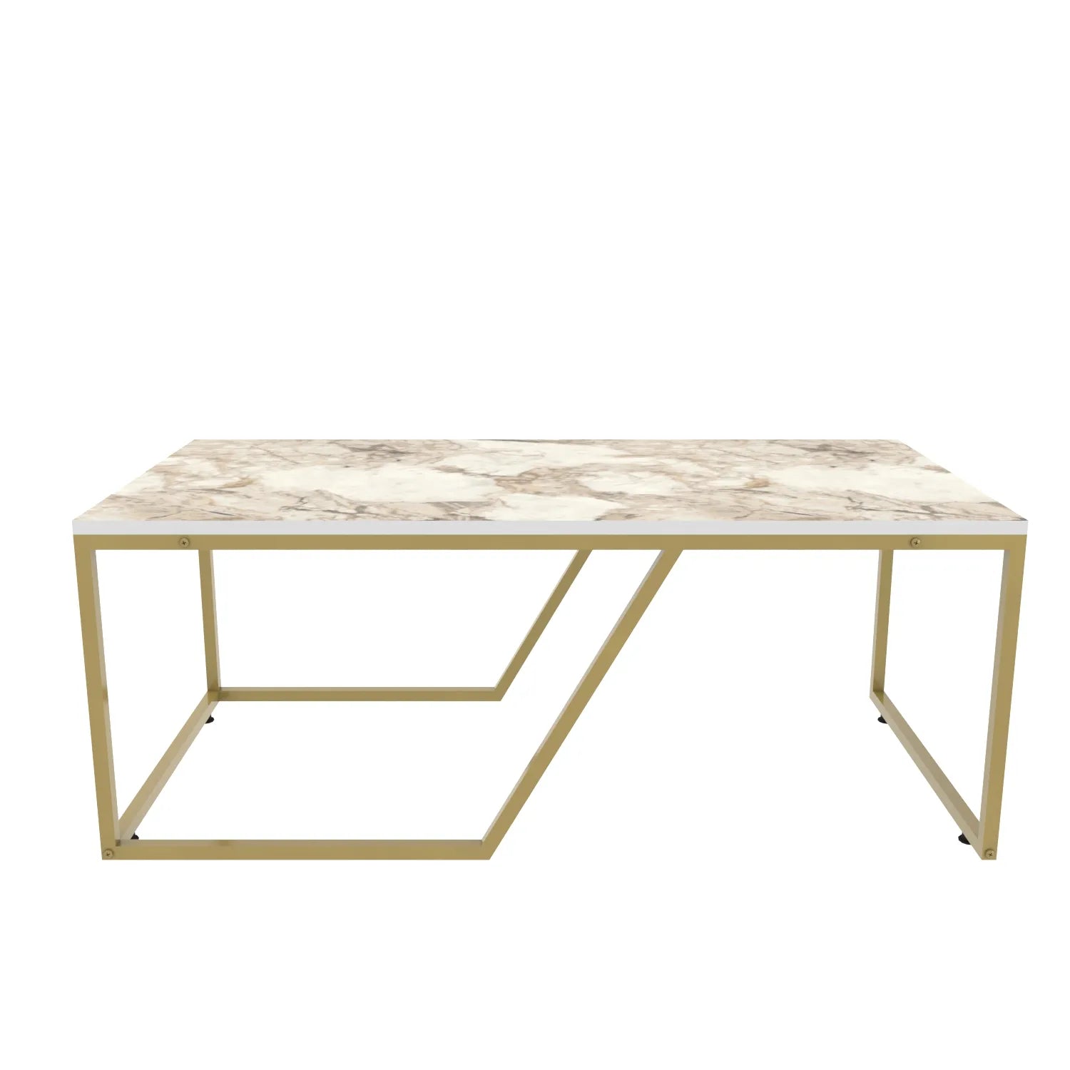 Wendy 47 inch Wide Coffee Coctail Table with Metal Frame