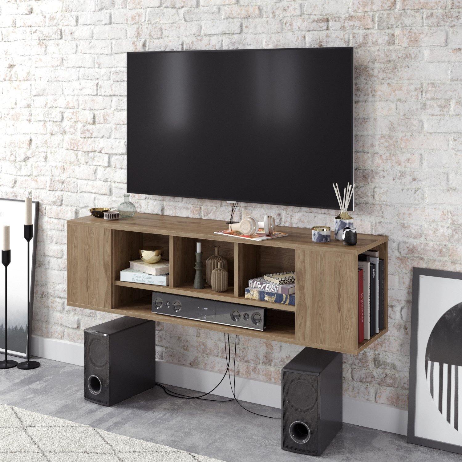 Paldi 53" Wide Floating TV Stand & Media Console - Decorotika