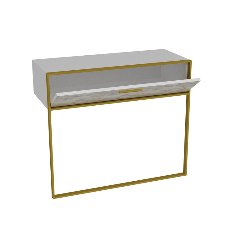 Polka 35" Wide Metal Wood Dresuar - Decorotika