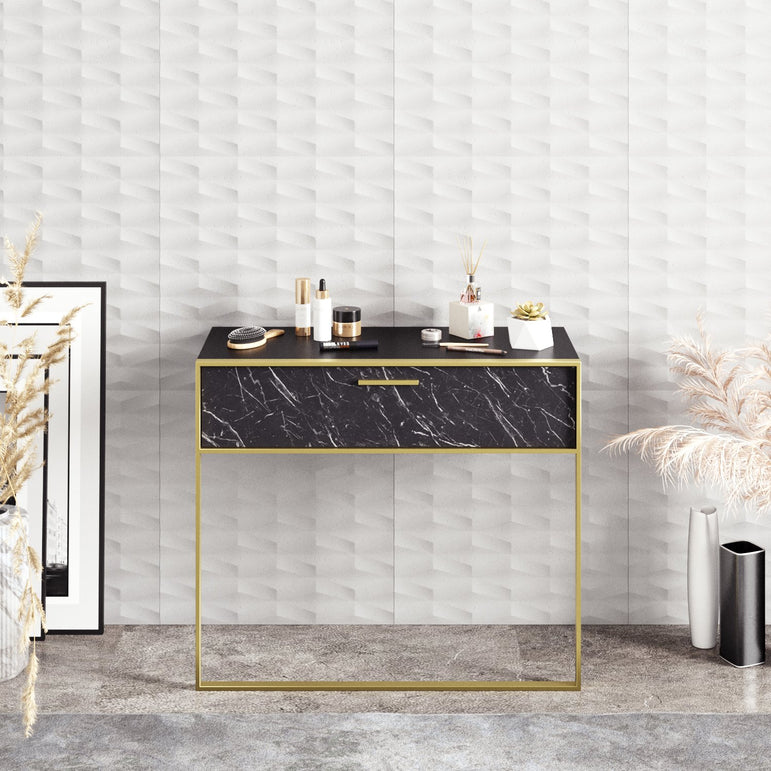 Polka 35" Wide Metal Wood Dresuar - Decorotika
