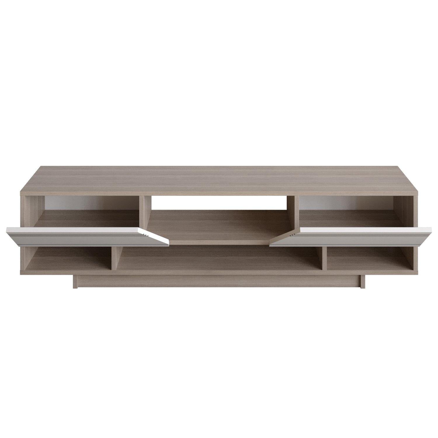 Aspatria 63" TV Stand and Media Console with Cabinets and Shelves fro TVs up to 72" - Decorotika