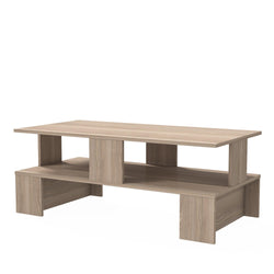 Evans 47" Wide Manufactured Wood Coffee Table with Storage Shelf - Decorotika
