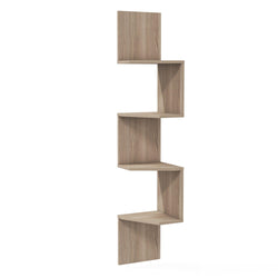 Desaldo 61" Tall 4 Tier Manufactured Wood Modern Wall Shelf - Decorotika