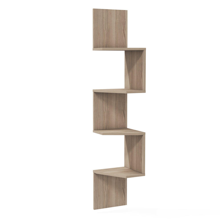 Desaldo 61" Tall 4 Tier Manufactured Wood Modern Wall Shelf - Decorotika