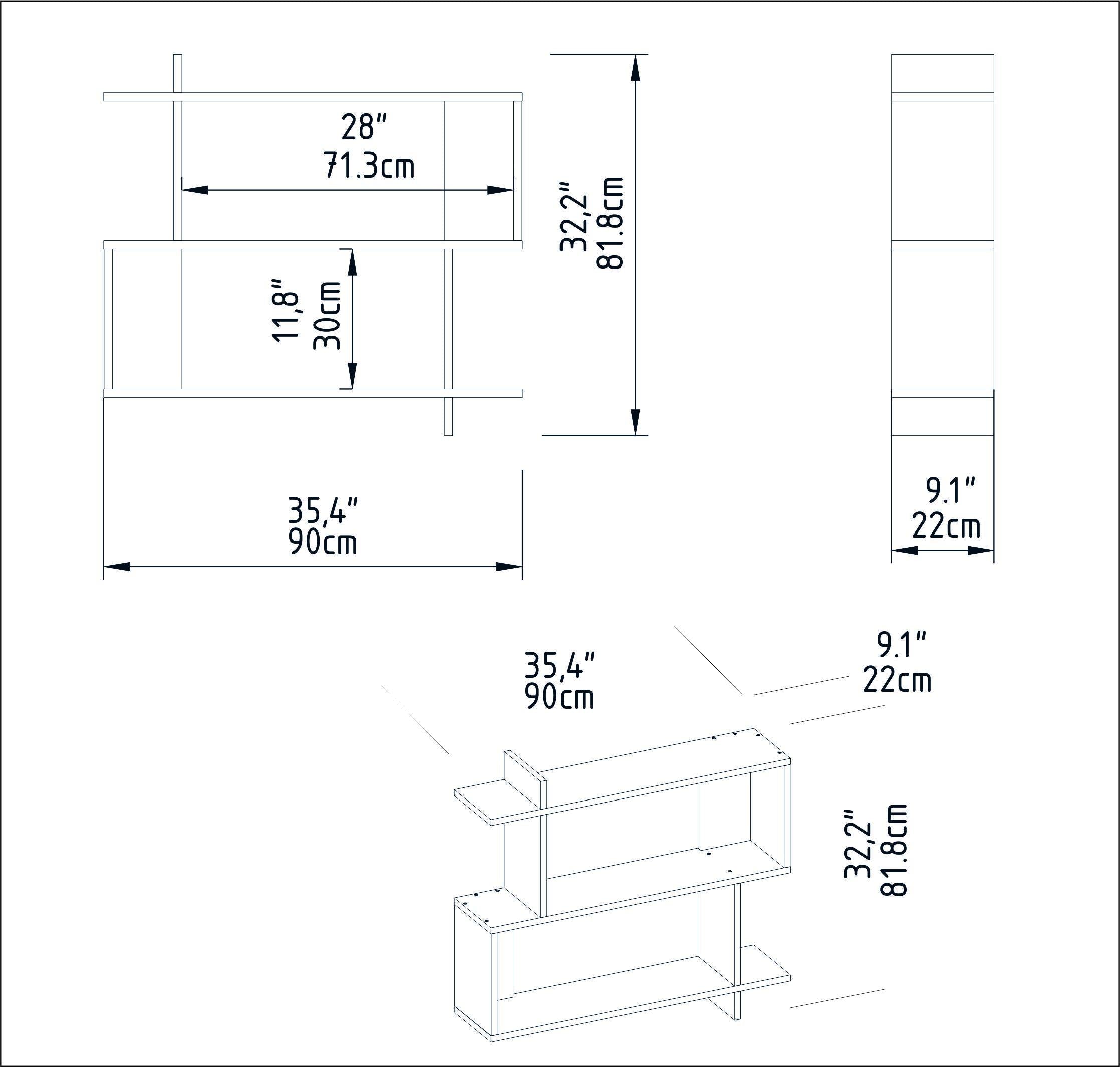 Mina 32" Manufactured Wood Floating Wall Shelf - Decorotika