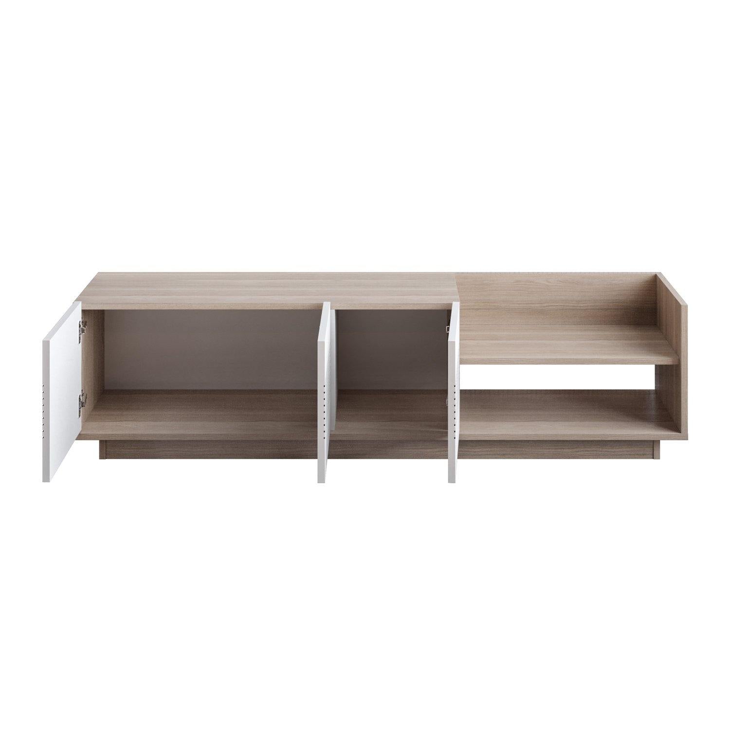 Viano TV Stand and Media Console with A Cabinet and Shelves for TVs up to 47" - Decorotika