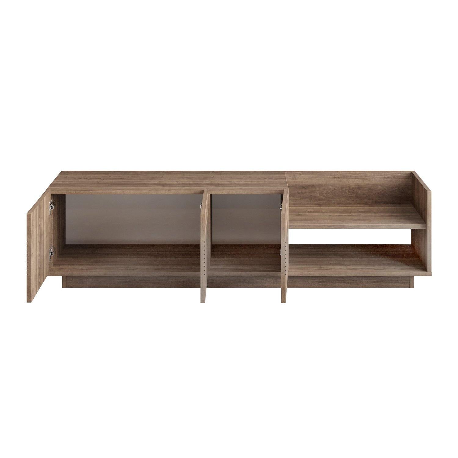 Viano TV Stand and Media Console with A Cabinet and Shelves for TVs up to 47" - Decorotika