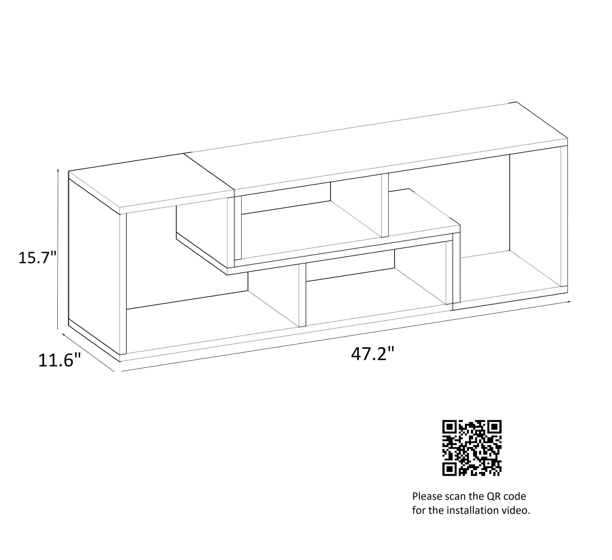 Cubicco 47'' TV Stand and Media Console - Decorotika