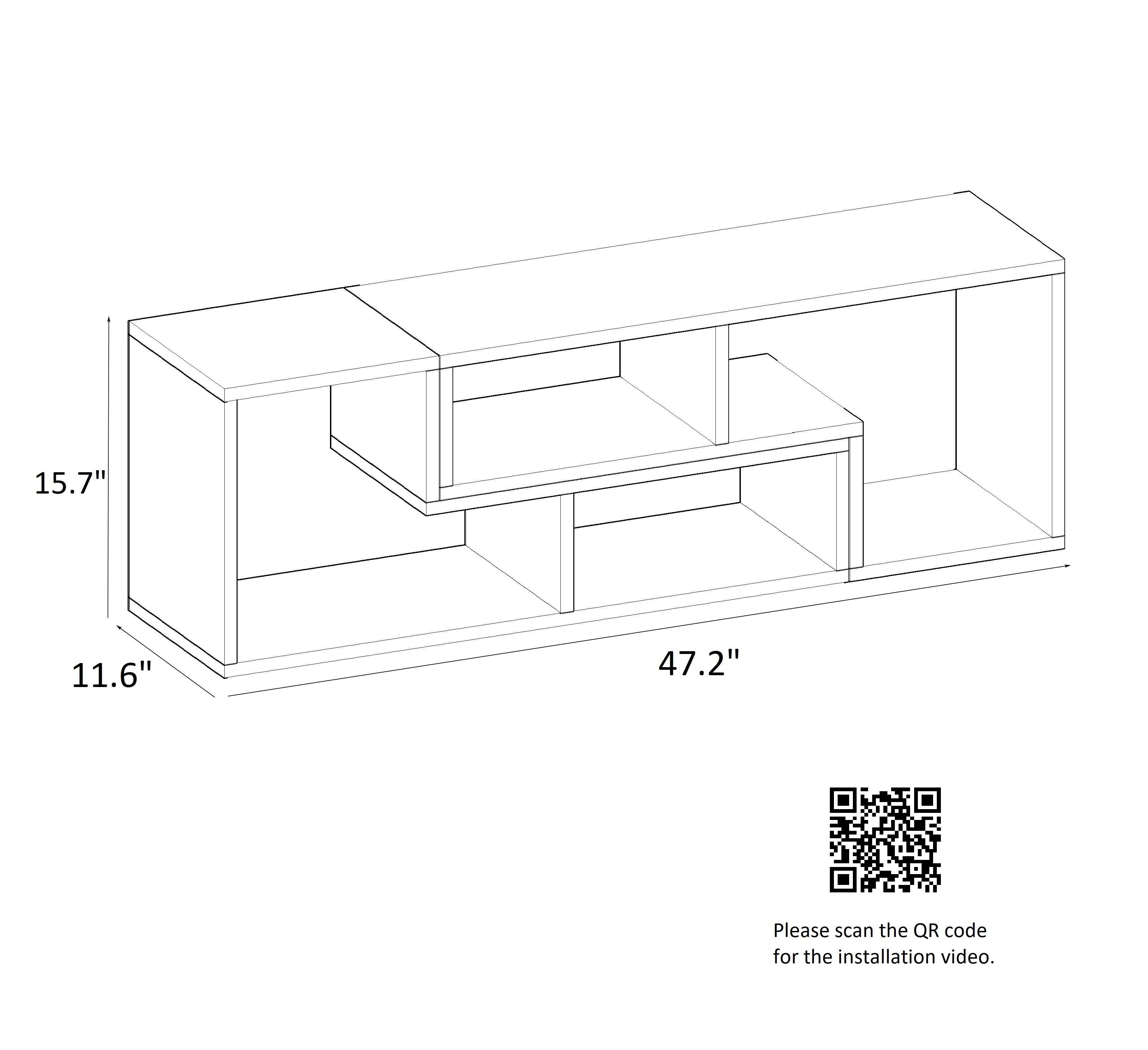 Cubicco 47'' TV Stand and Media Console - Decorotika