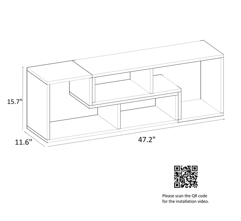 Cubicco 47'' TV Stand and Media Console - Decorotika