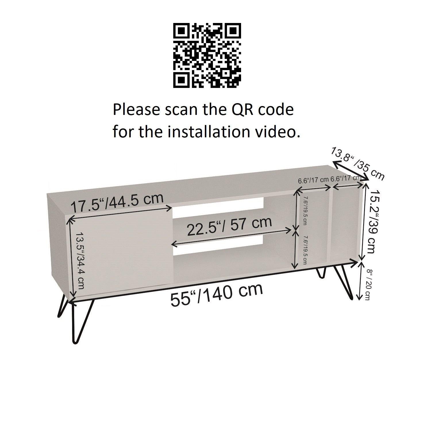 Mistico 55'' Wide TV Stand & Media Console - Decorotika