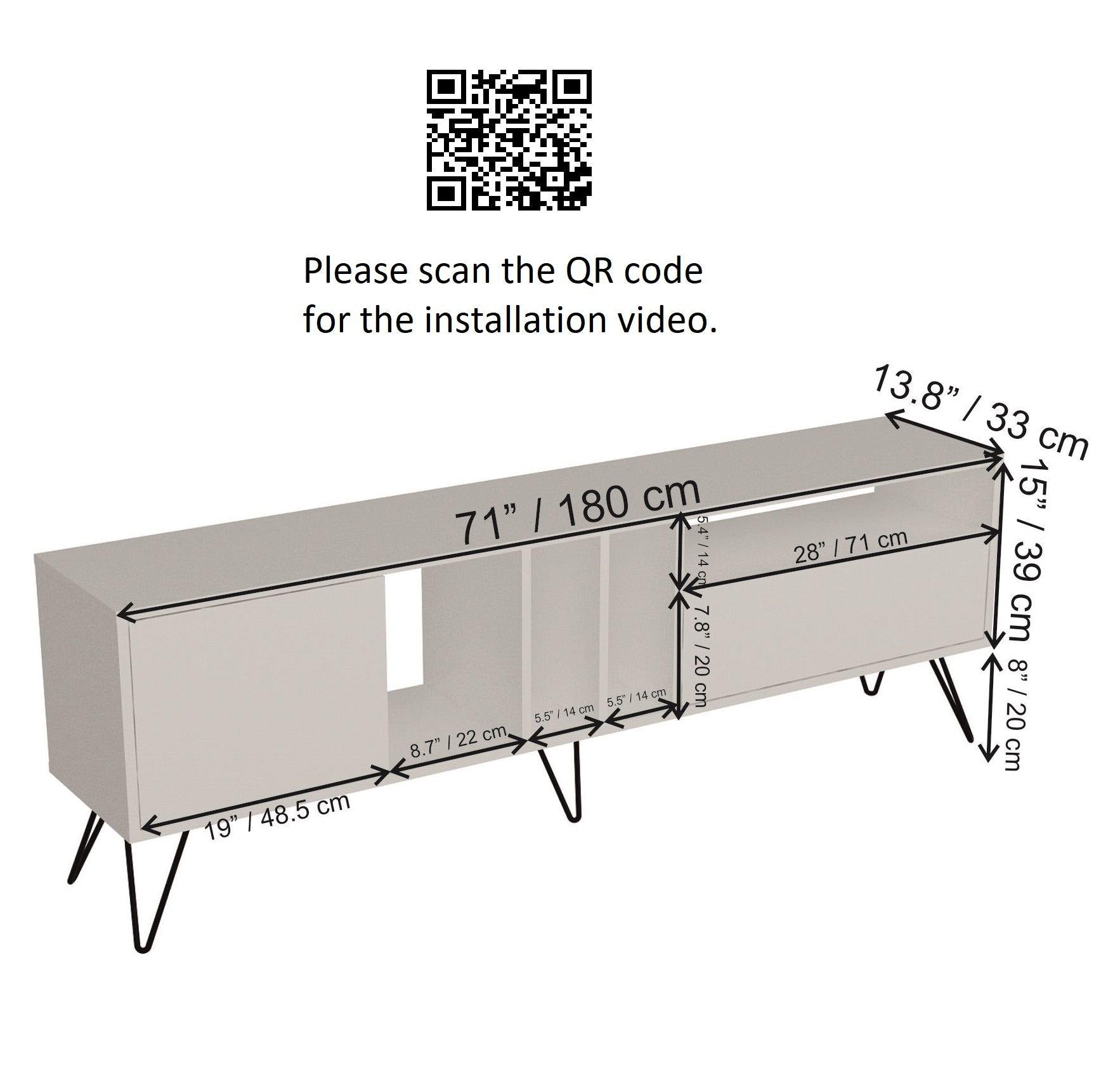 Mistico 71" TV Stand & Media Console - Decorotika